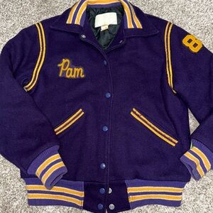 Vintage purple and gold wool Varsity Jacket, women’s medium